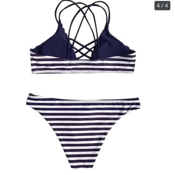 BRAND NEW Striped Cupshe Bikini - Picture 4 of 7